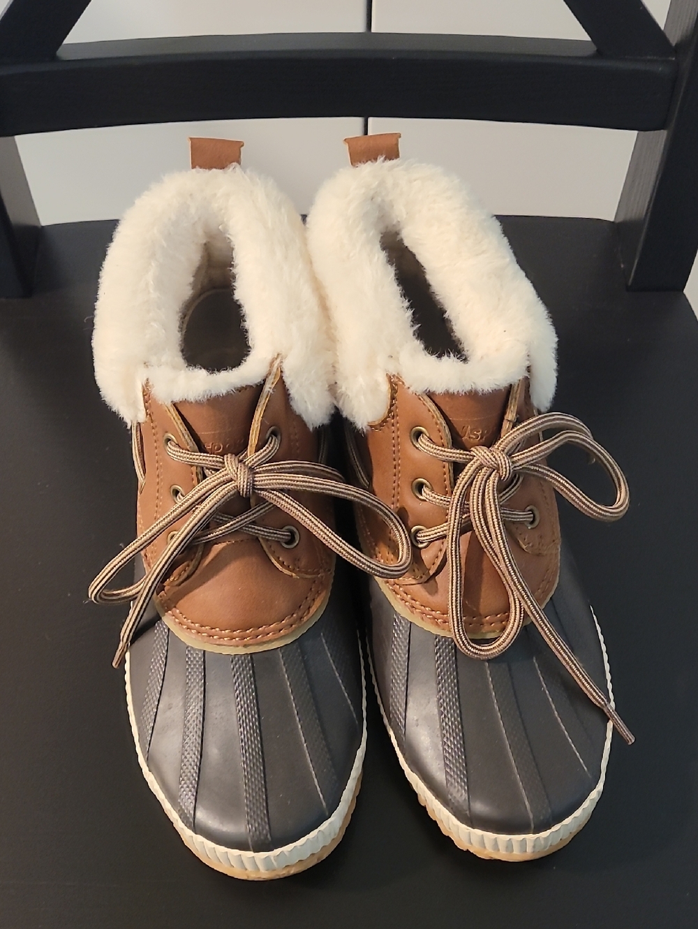 Women's Tan & Gray Insulated Winter Duck Boots